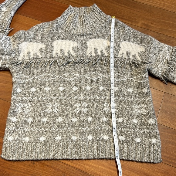 Loft Bear Fringe Mock Neck Sweater - Picture 9 of 9